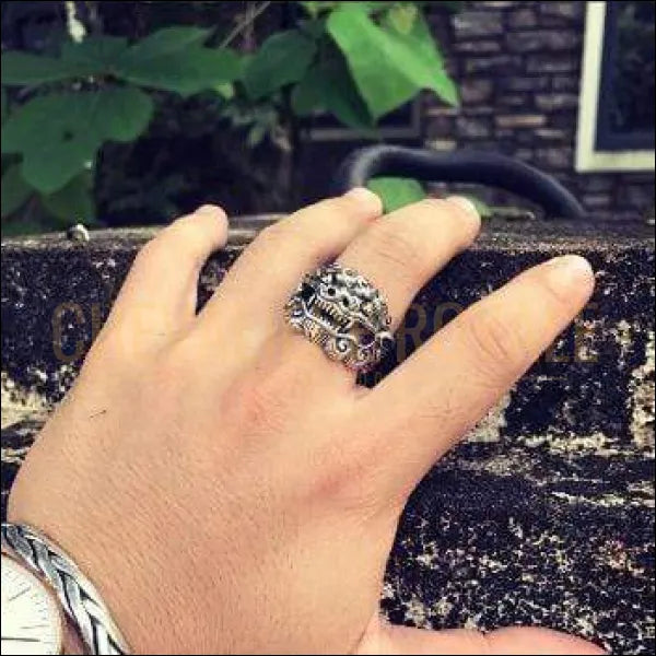 Chevaliere royale - bague homme femme en argent tête de dragon géants  bijou 925 gothique 