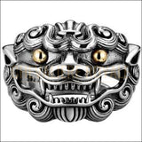 Chevalière homme femme en argent tête de dragon géants