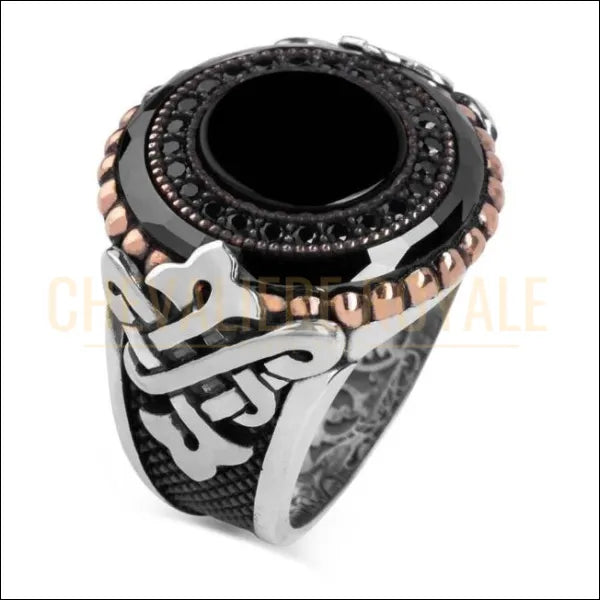 bague-chevalieree-ronde-noire-onyx-argent-massif