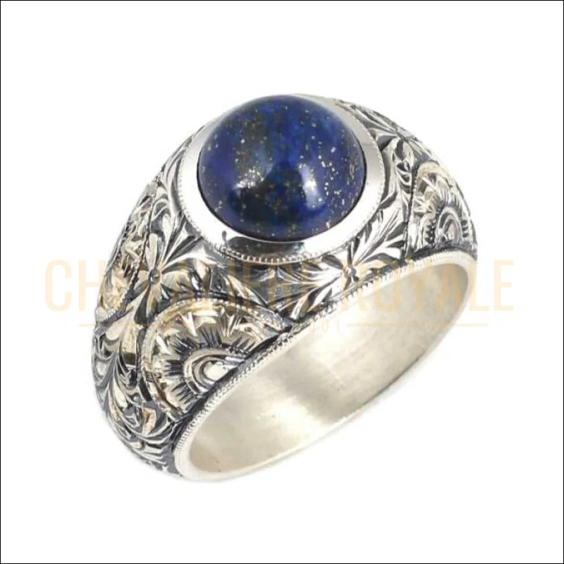 chevaliere-pour-hommes-pierre-Lapis-lazuli-artisanale-bague-3211