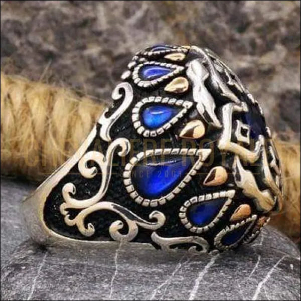 Chevalière homme argent  motif héraldique conception de croix romaine