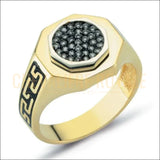 Chevalière homme or 14 carats un look moderne touche bohème