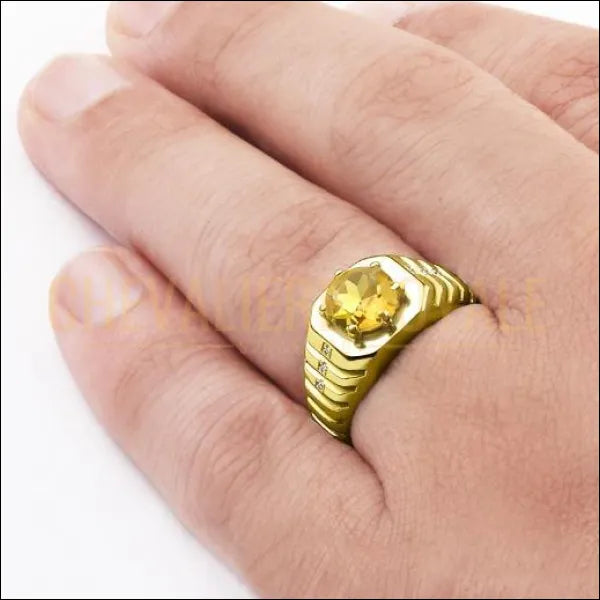 bague-chevaliere-homme-or-14-carats-citrine-pierre