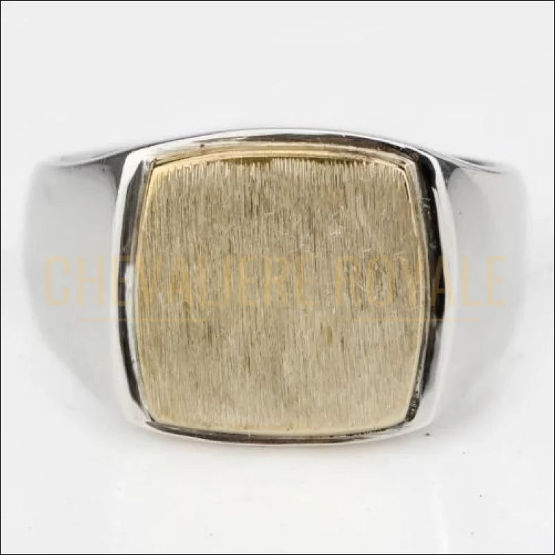 Chevalière homme personnalisable en argent style simple - 57