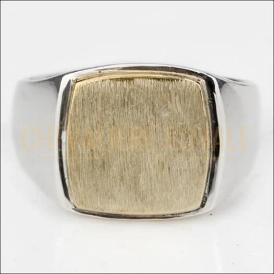 Chevalière homme personnalisable en argent style simple - 57