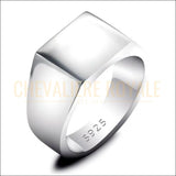 Chevalière homme personnalisée un design plat à rectangulaire