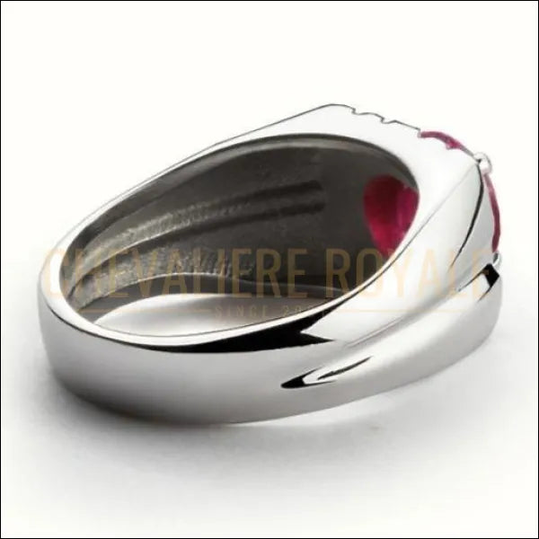 bague-chevalier-argent-massif-homme-pierre-rubis-rouge