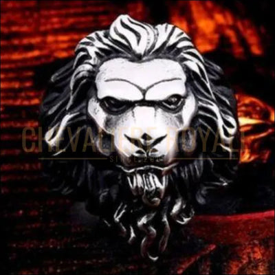 Chevalières royale pour homme tête de lion style rock design incontournable