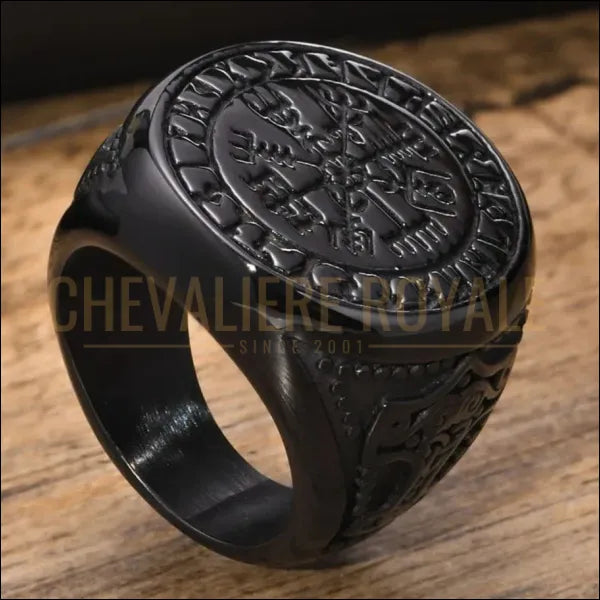 Chevalière homme : Une Épopée Viking de Courage et de Conquête-Chevaliere Noire Royale-