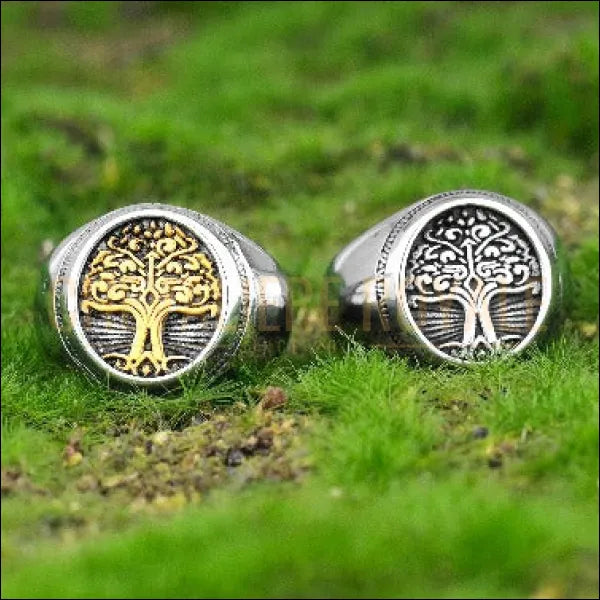 Bague Chevalièr l'arbre de vie la force la sagesse longévité