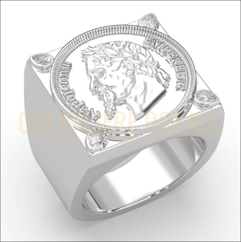 Chevaliere Napoleon Argent Carre 1 Franc Napoleon III 53