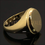 Chevalière or gravée avec un monogramme 9k-14k-18k carats