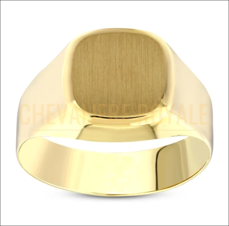 Chevalière or jaune 14 carats pour hommes - 59