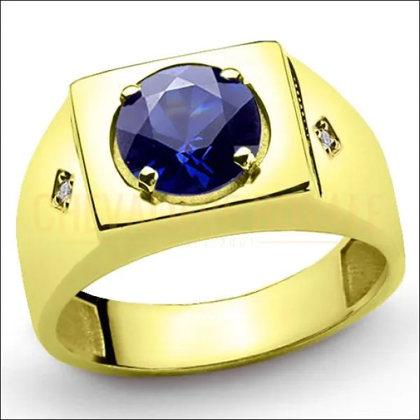 bague-chevaliere-en-or-jaune-8-carats-pierre-rubis-bleue