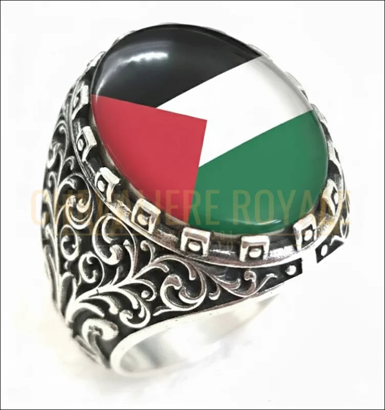 bague-chevaliere-avec-drapeau-palestine-chevaliere-royale