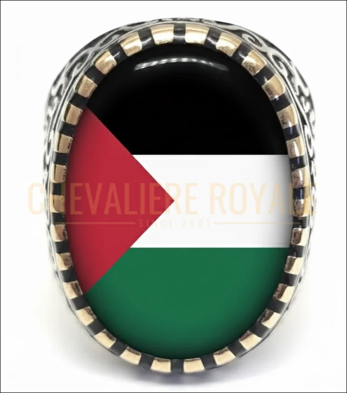 bague-chevaliere-drapeau-palestine-en-argent-chevaliere-royale