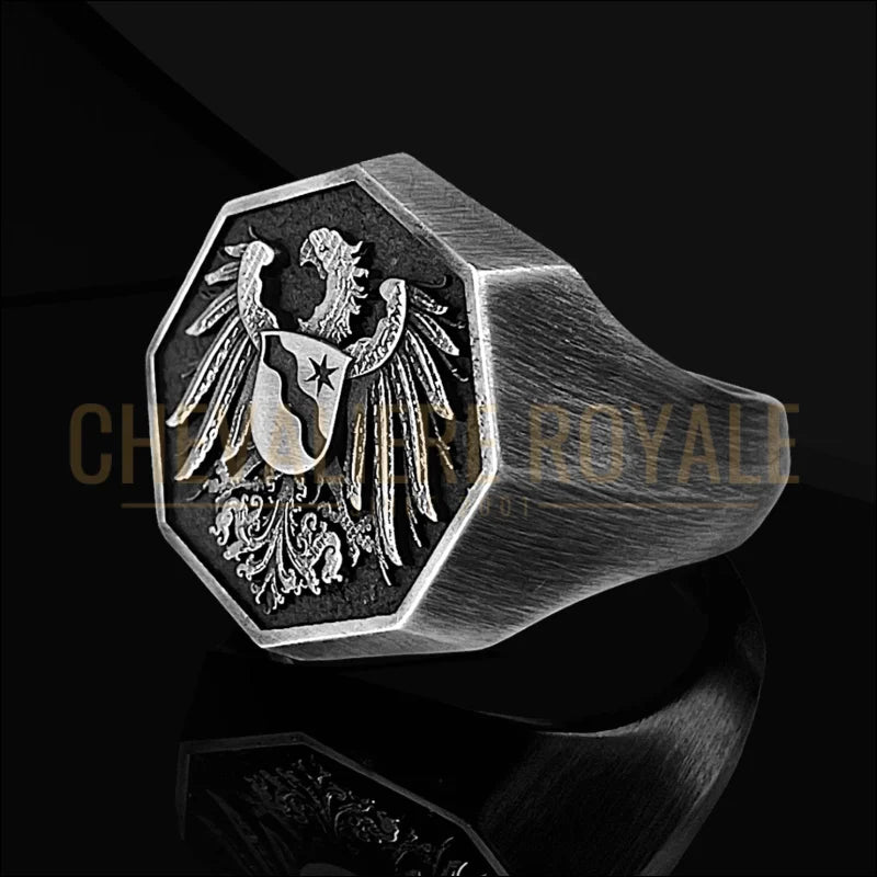 Chevalière -hommes-Personnalisable - Armoiries – Symbole de Force