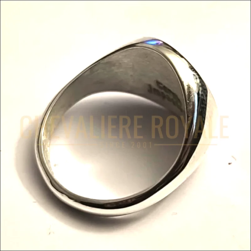 Chevalière personnalisable en argent massif style classique