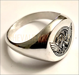 Chevalière personnalisable en argent massif style classique