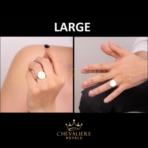 Chevalière homme  personnalisable ronde une pièce d'héritage unique