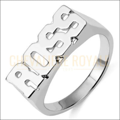 Chevaliere royale personnalisable tendance pour hommes et femmes plaqué or 
