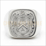 Chevalière personnalisée carrée 15x15mm – Gravure blason & armoiries