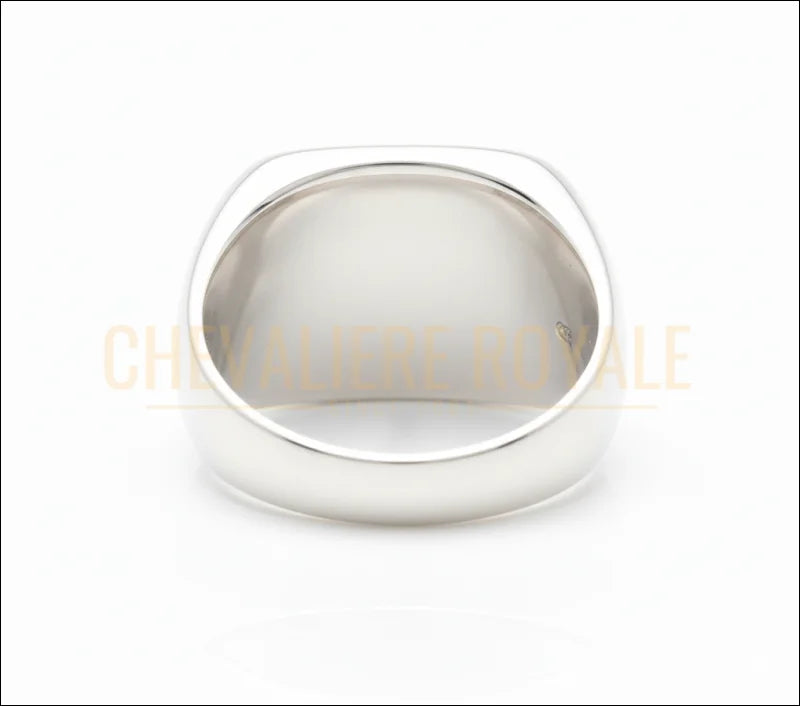 Chevalière personnalisée carrée 15x15mm – gravure blason &