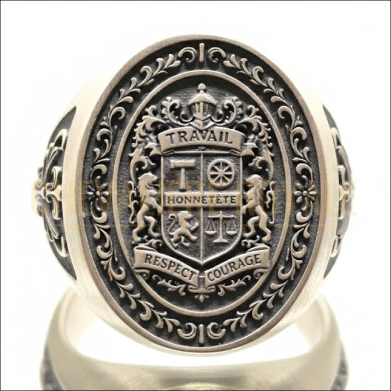 Chevaliere-Personnalise-Argent-Massif-Oxyde_-Gravure-Sculpturale-de-Motif-Complexe-Chevaliere-Royale