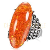 Chevalière pour femme en alliage aspect allongé et ronde