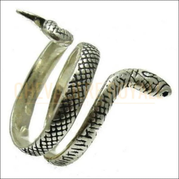 Chevalière pour femme en argent 925 en forme serpent de mer