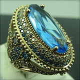 Chevalière pour femme en argent artisanale pierre aigue-marine