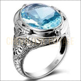 Chevalière pour femme en argent avec la pierre symbole de valeurs