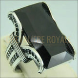 Chevalière pour homme argent pierre onyx classe et confortable