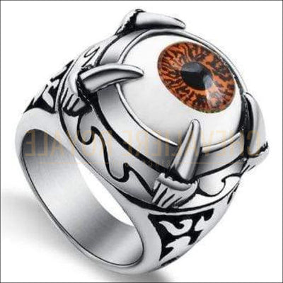 Chevaliere Royale - bague pour homme en acier en forme d'œil de dragon 