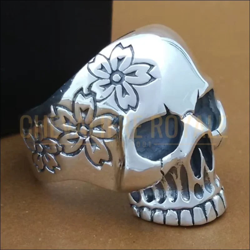 Chevalière pour homme en argent tète sèche remarquable-CHEVALIERE-ROYALE