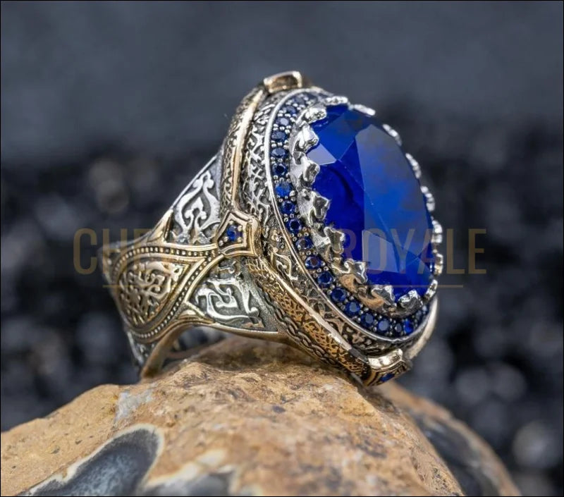 Chevalière en Argent pour Homme  Élégance Unique-Chevaleire Royale-845