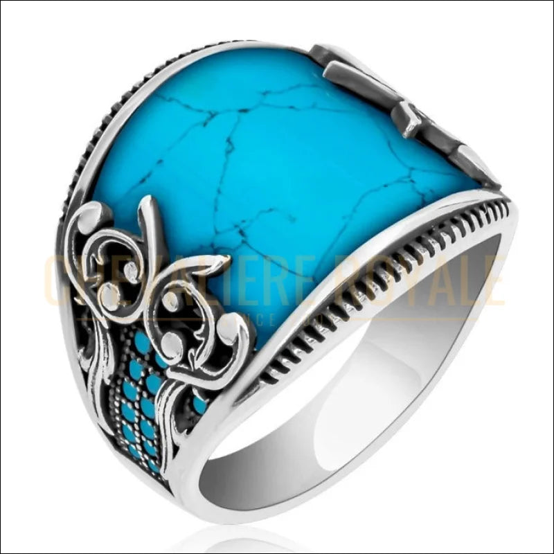 Chevalière Pierre Turquoise Chevalière Royale