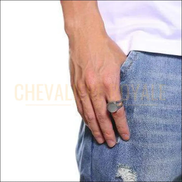 Chevalière royale bague pour homme personnalisable en acier urne crématoire bijoux