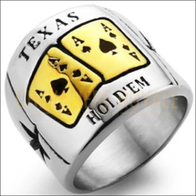 Chevaliere Royale - bague pour hommes en acier 20 gr all in POKER 