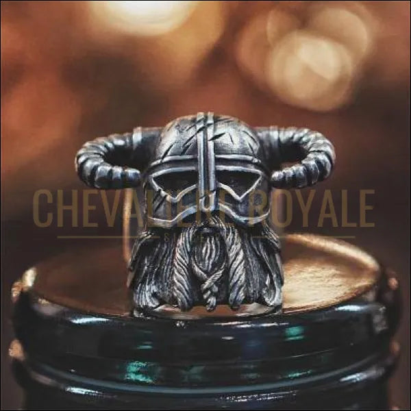 Chevalière Royale Gothique pour hommes en acier légendaire du guerrier viking