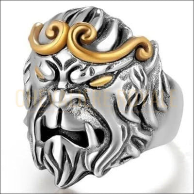 Chevalière pour hommes en argent gothique 