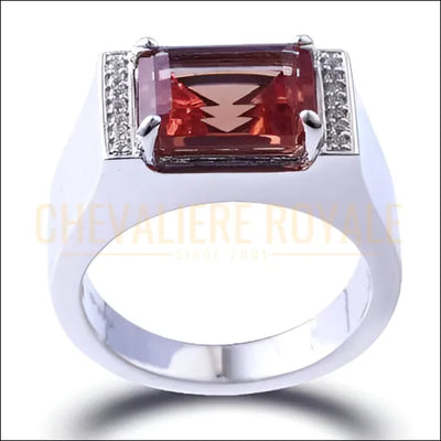 Chevalière pour hommes en argent pierre de zultanite 5.8 carats - Chevalière Royale 