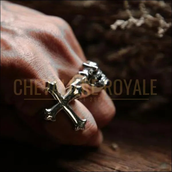 Chevalière royale  hommes en argent religieuse la croix orthodoxe