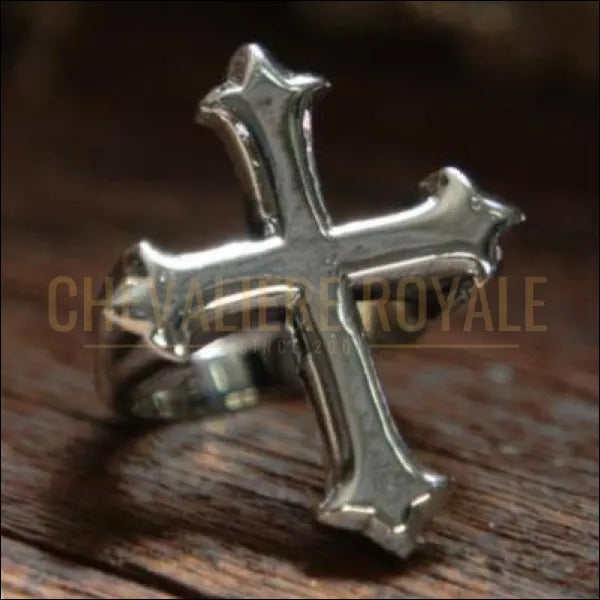 Chevalière royale pour hommes en argent religieuse la croix orthodoxe