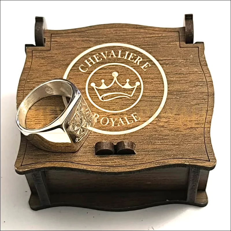 Chevalière rectangulaire personnalisée en argent massif 8 g
