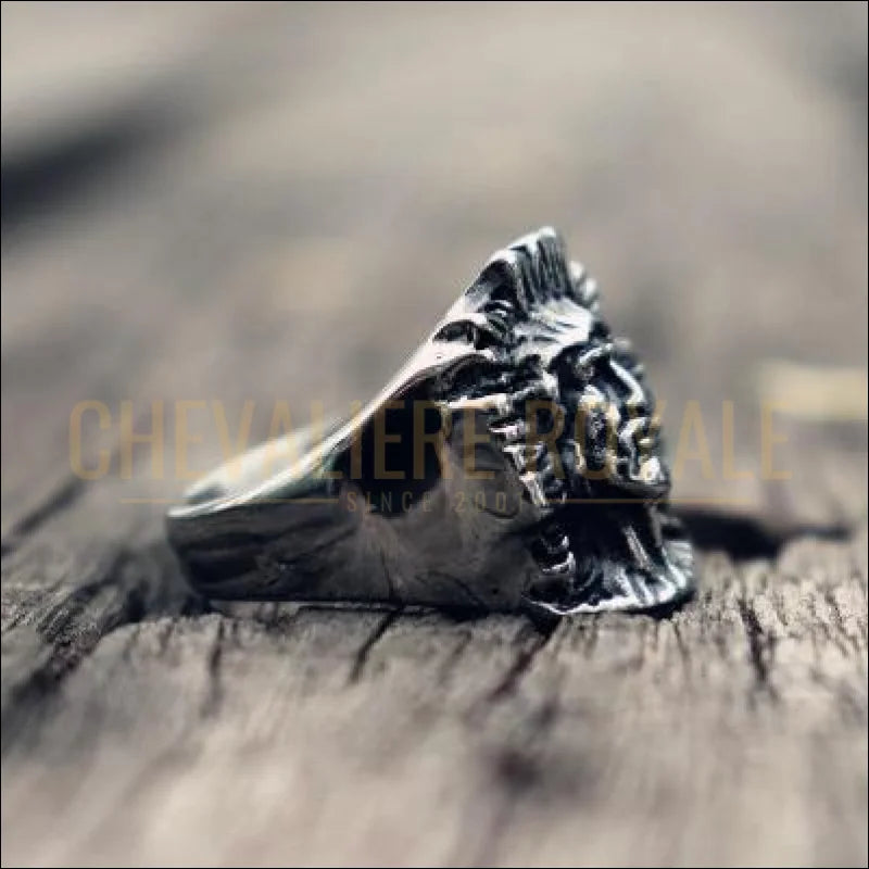 Chevalieres royale religieuse Christ fils de Dieu pour hommes en acier 