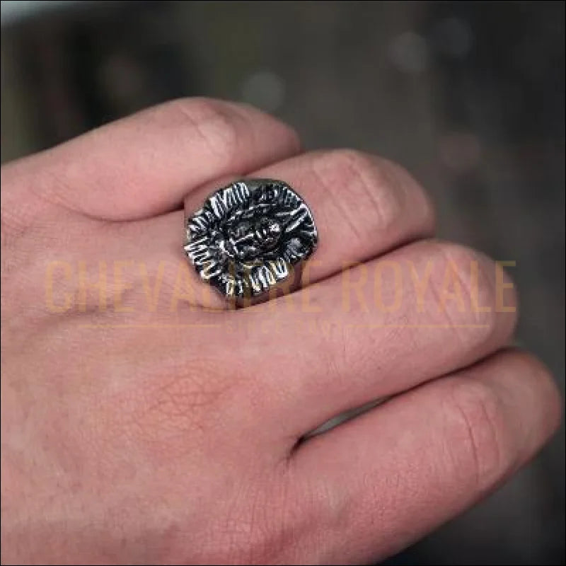 Chevaliere royale religieuse Christ fils de Dieu pour hommes en acier 