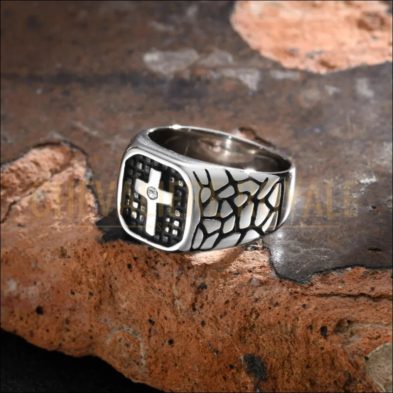 Bague-Croix-pour-Hommes-Chevaliere-Royale