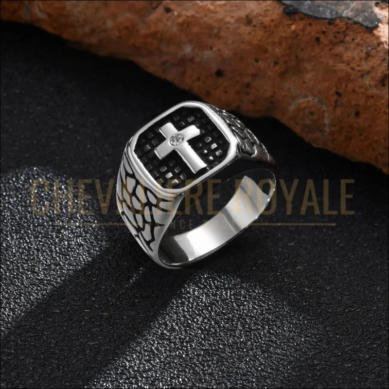 Bague-Croix-pour-Hommes-Chevaliere-Royale