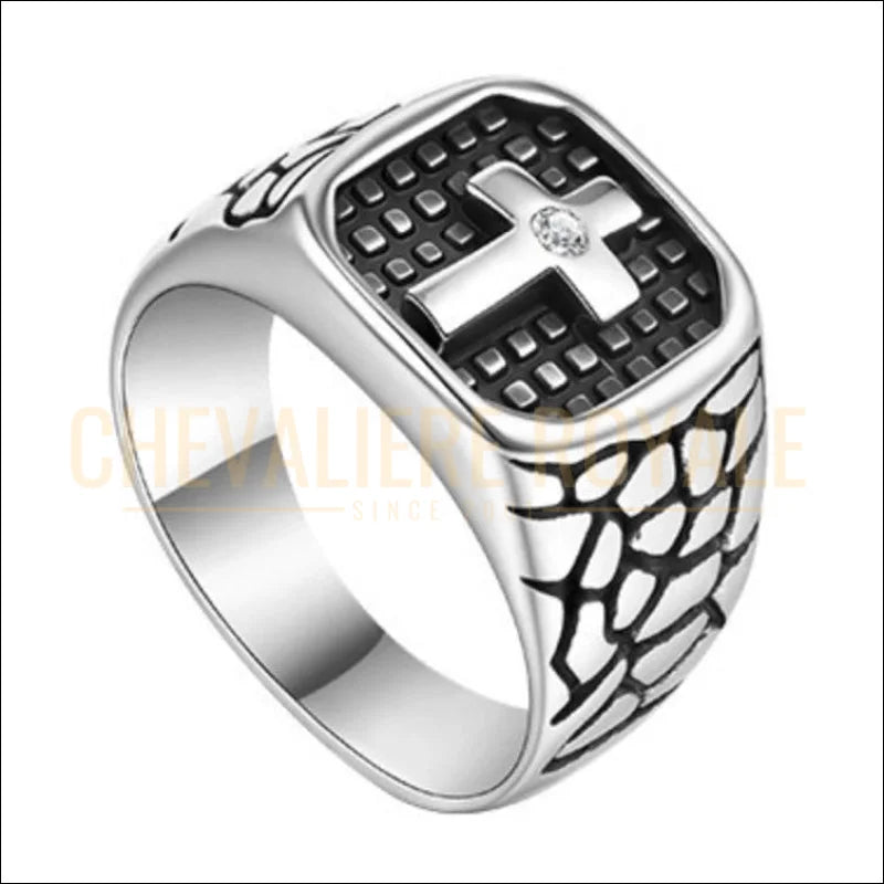 Bague-Croix-pour-Hommes-Chevaliere-Royale